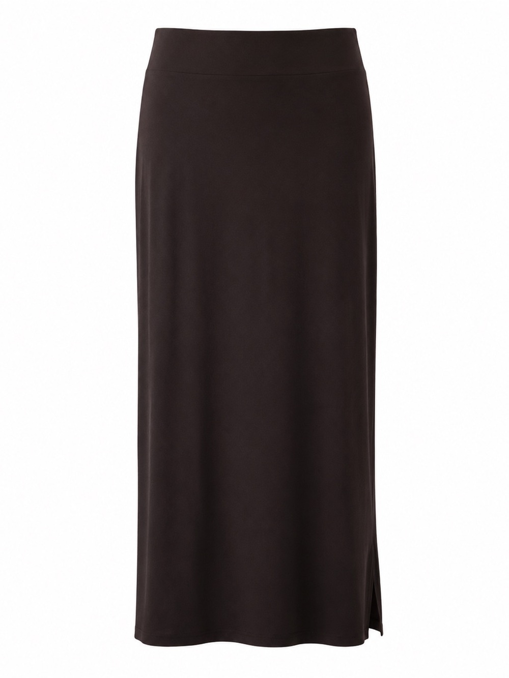 Eileen Fisher Stretch Viscose Jersey Straight Maxi Skirt Brown Size 1X